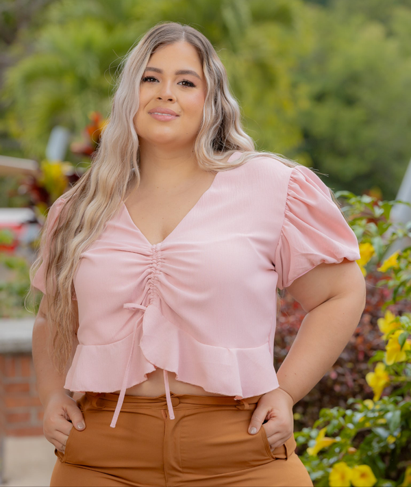 BLUSA MANGA ENGLOBADA PLUS SIZE